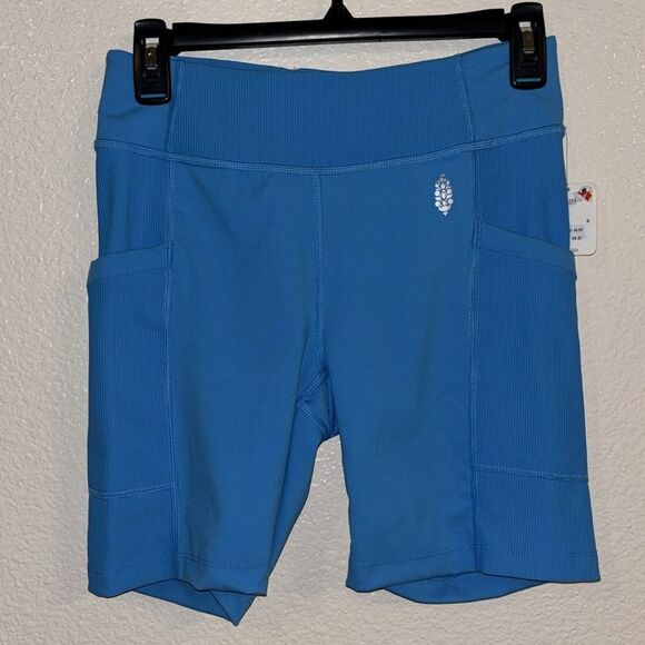 FREE PEOPLE Movement Instant Replay Shorts in Varsity Blue NWT - Picture 2 of 7